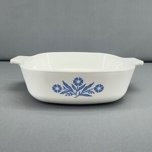 Vintage Corning Ware P-1-B‎ 1 Qt Blue Cornflower Square Casserole Dish USA